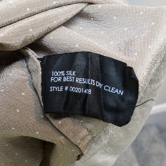 Club Monaco Blake Pindot Dress | 100% Silk Nude Dress - Picture 4 of 5